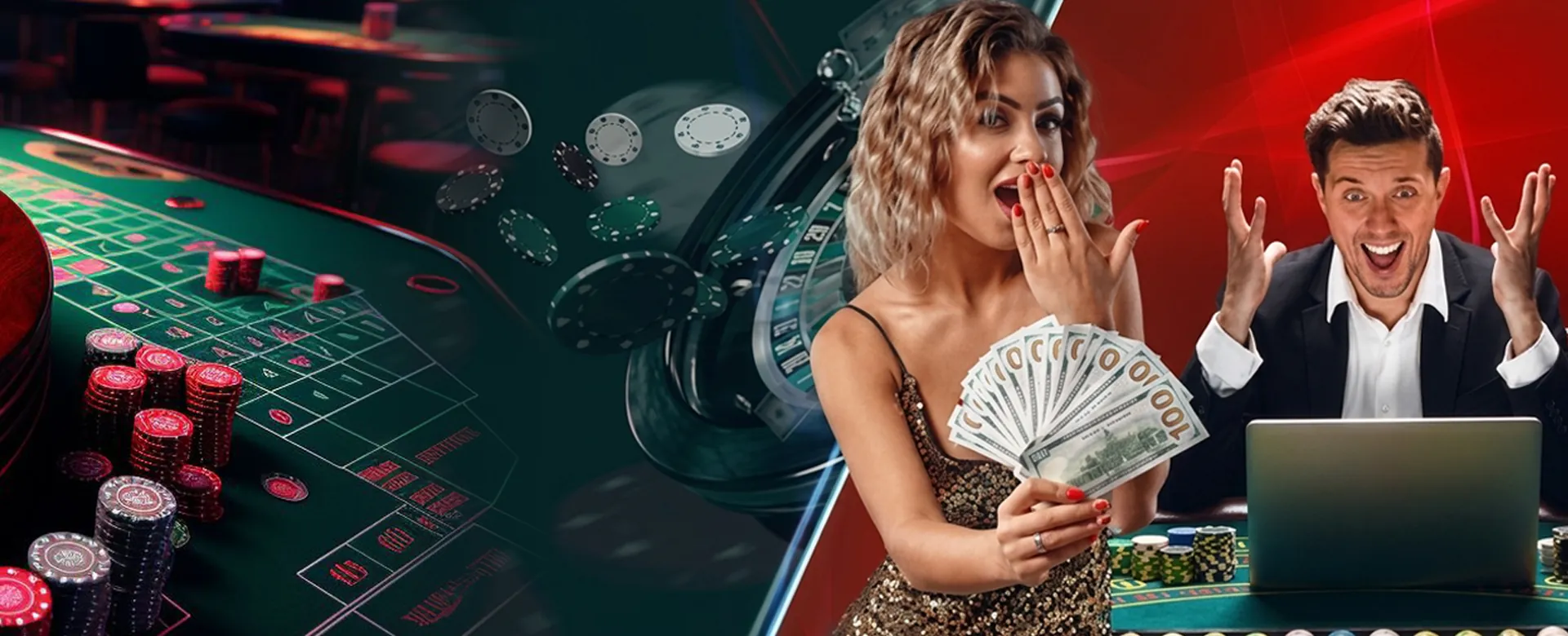 8k8 Casino Games Hero Image with Golden Chips and Cards